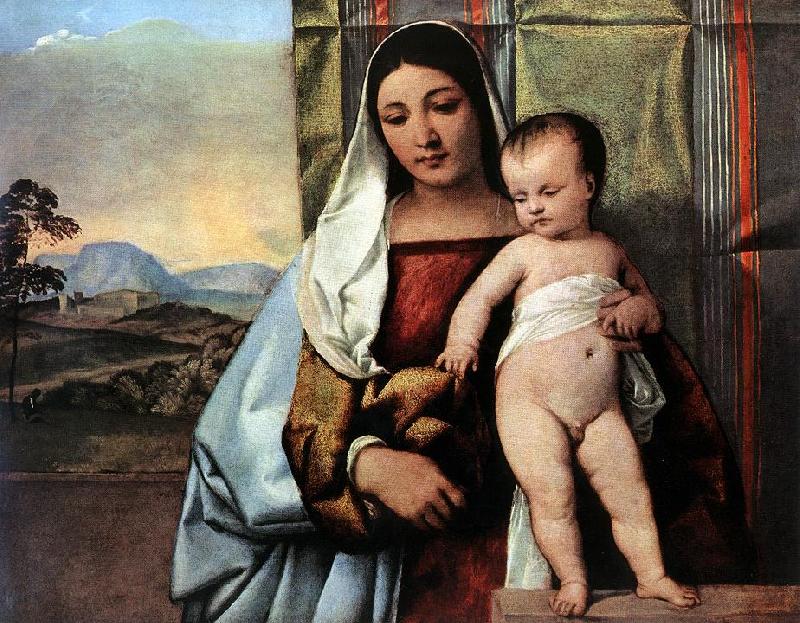 TIZIANO Vecellio Gipsy Madonna r oil painting picture
